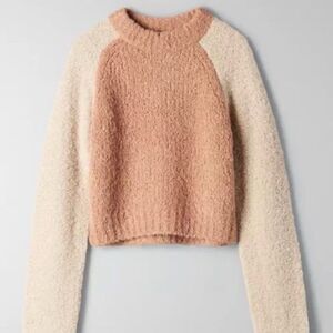 Aritzia Wilfred Meridian color block alpaca wool blend sweater